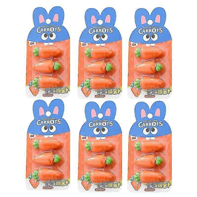 6pcs Carrot Eraser
