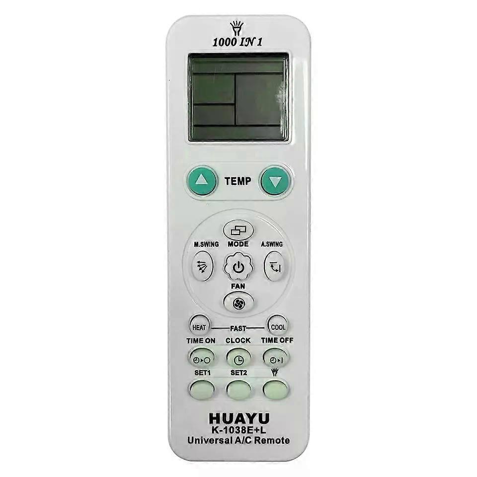 New HUAYU K-1038E+L Universal AC LCD Air Conditioner Remote Control 1000 in 1