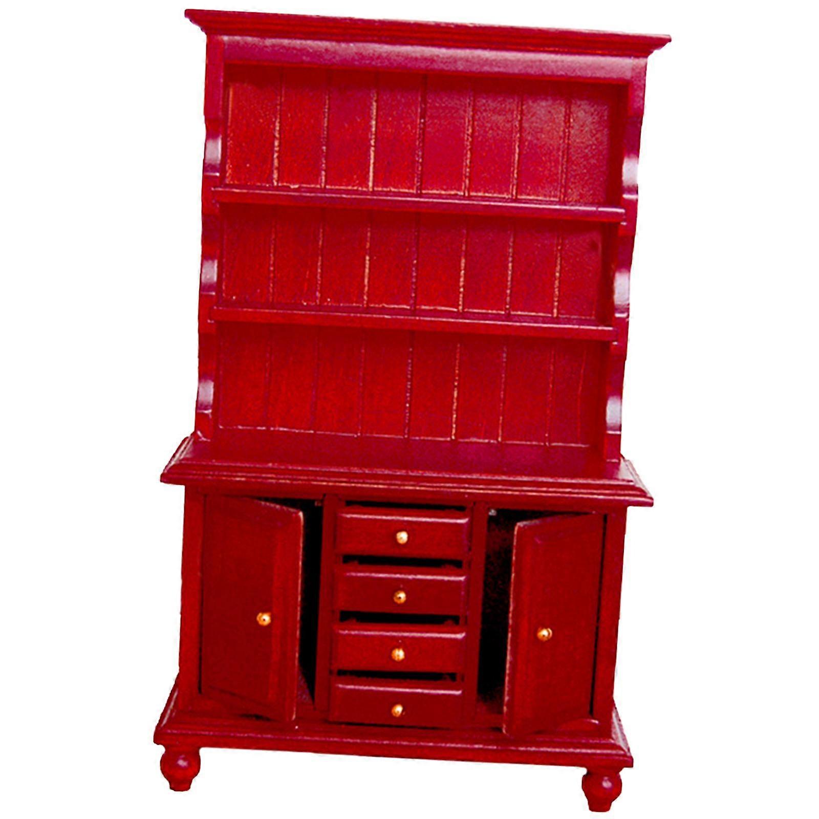 1:12 Scale Doll House Bookcase Display Rack Miniature Display Cabinet Wooden