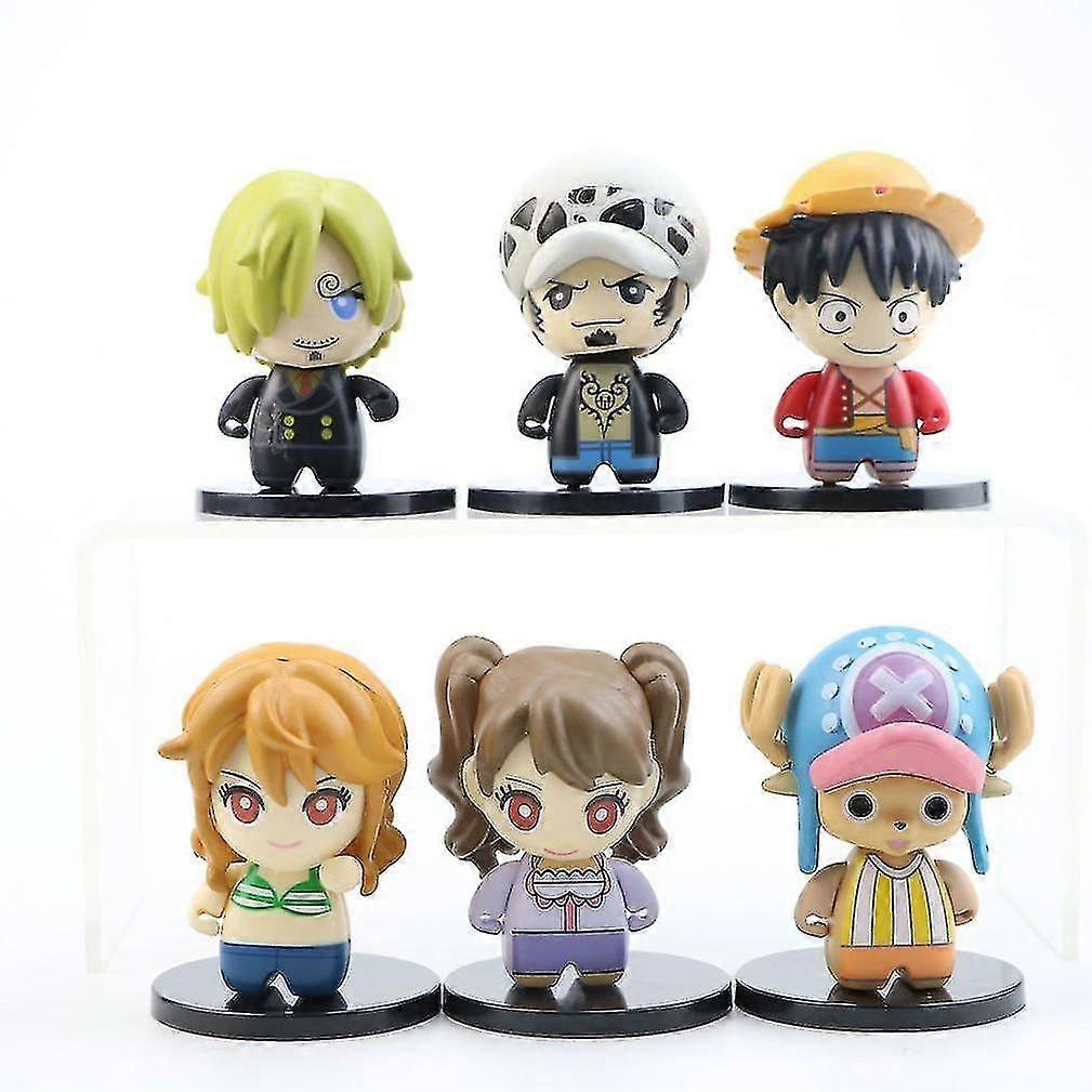 Luffy Chopper Nami Figure Toy Q Version Decoration 6pcs
