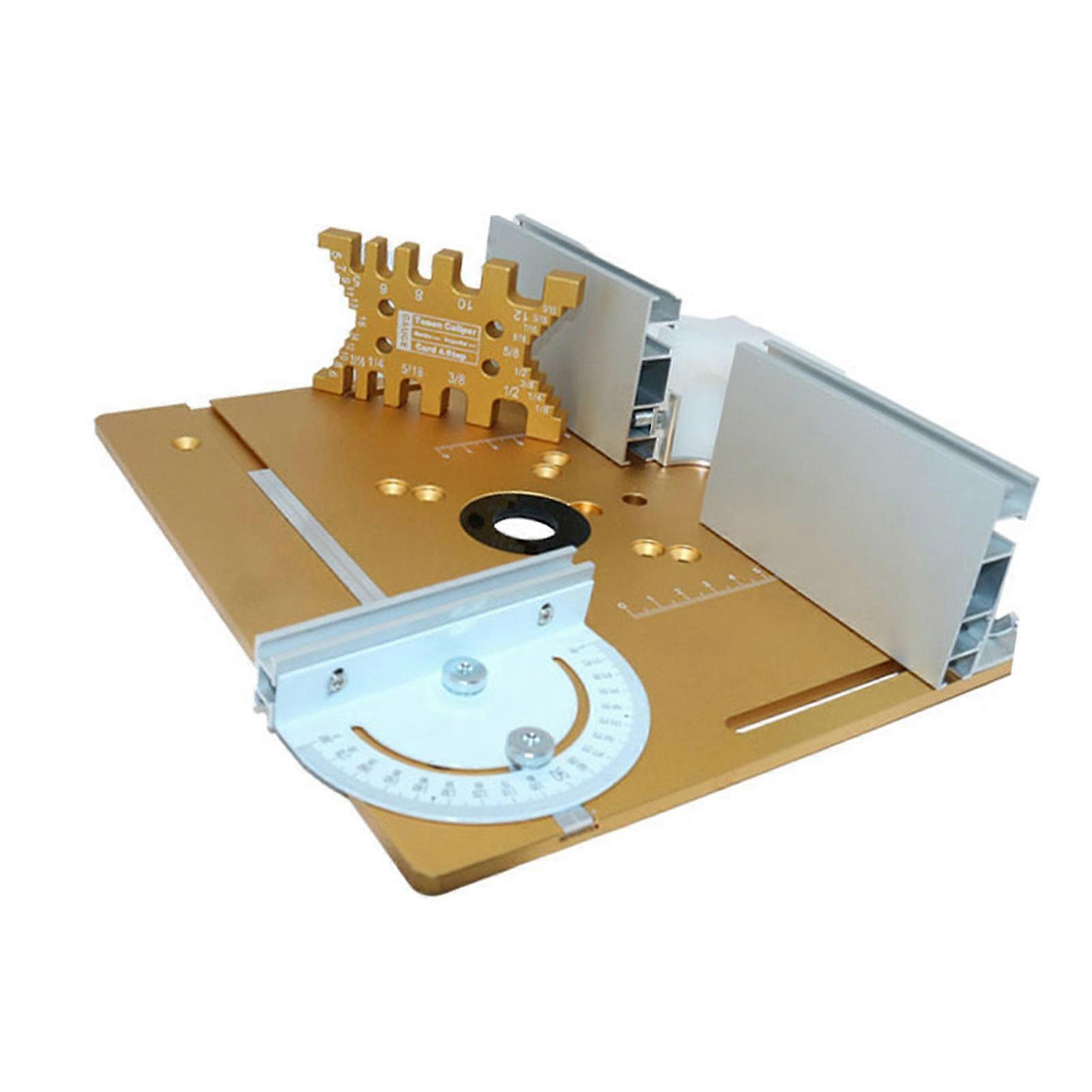 Set of 4 Router Table Insert Plate Aluminum Alloy Wood Milling Flip Board Trimming Machine Engraving Auxiliary Tool Woodworking Benches