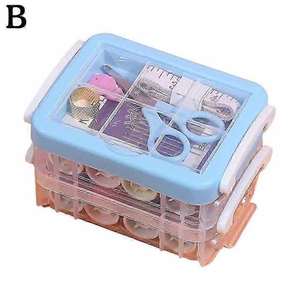 Sewing Kit Tool Storage Box Needle Thread Scissor Organizer Medicine Container
