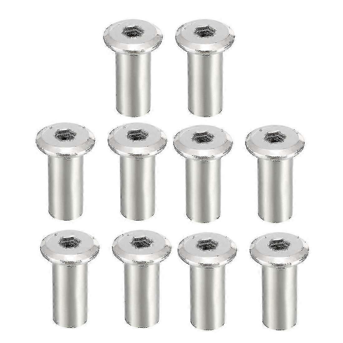 M8x20mm Hex Socket Head Insert Nut Screw Post Sleeve Nut para muebles 10pcs