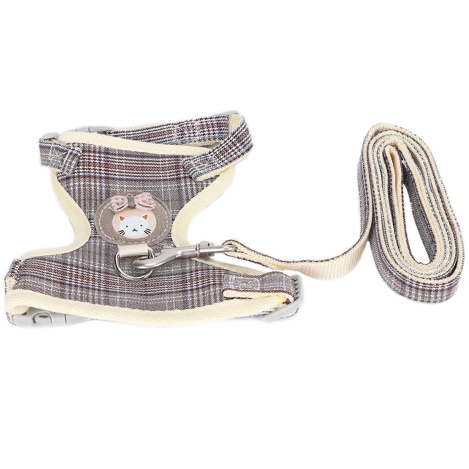 Adjustable Anti - Lost Cat Harness Vest with Leash: Escape - Proof Strap for Walking