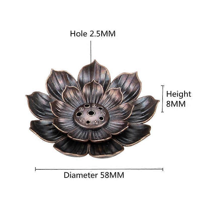 Alloy Incense Burner Stick Holder Buddhism Lotus Line Incense plate Sandalwood Coil Base Temples Yoga Studios Home Decoration