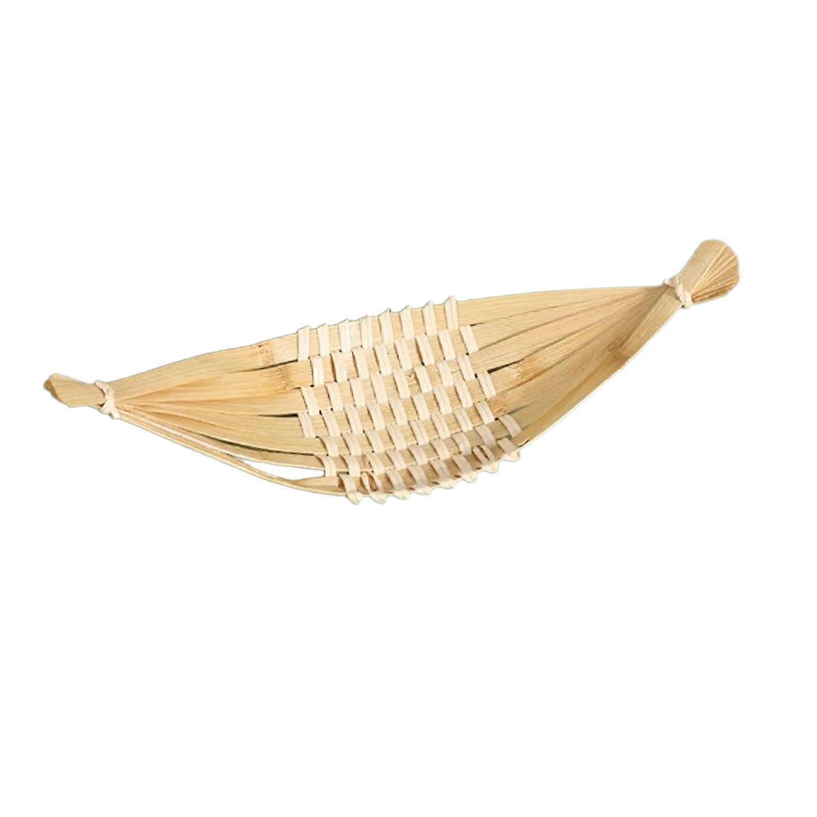 Handwoven Bamboo Bread Tray,Woven Bread Basket,Rustic,Decoration,Serving Tray