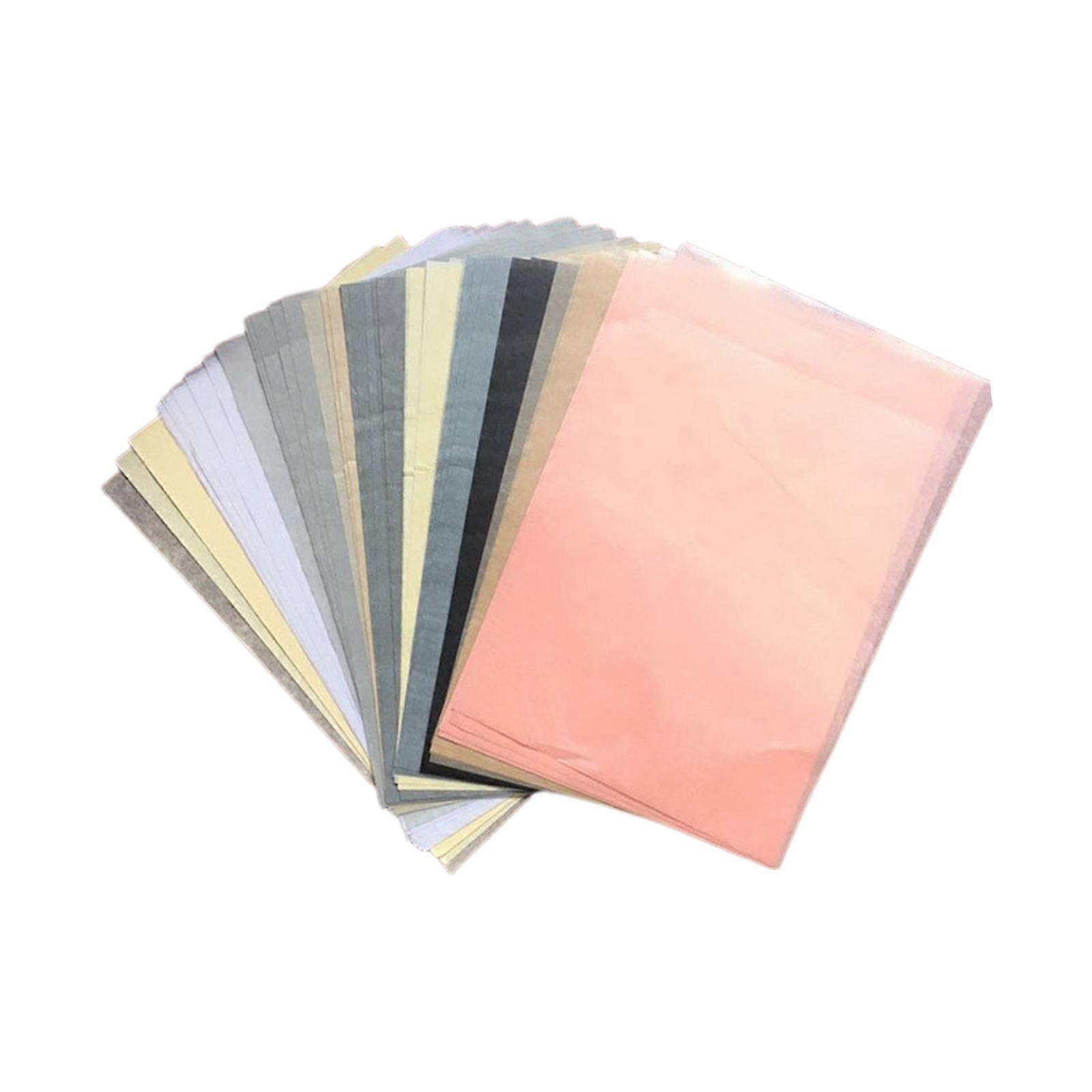 100Pcs Bouquet Packaging Paper Flower Wrapping Paper Sheets Thin Multicolor