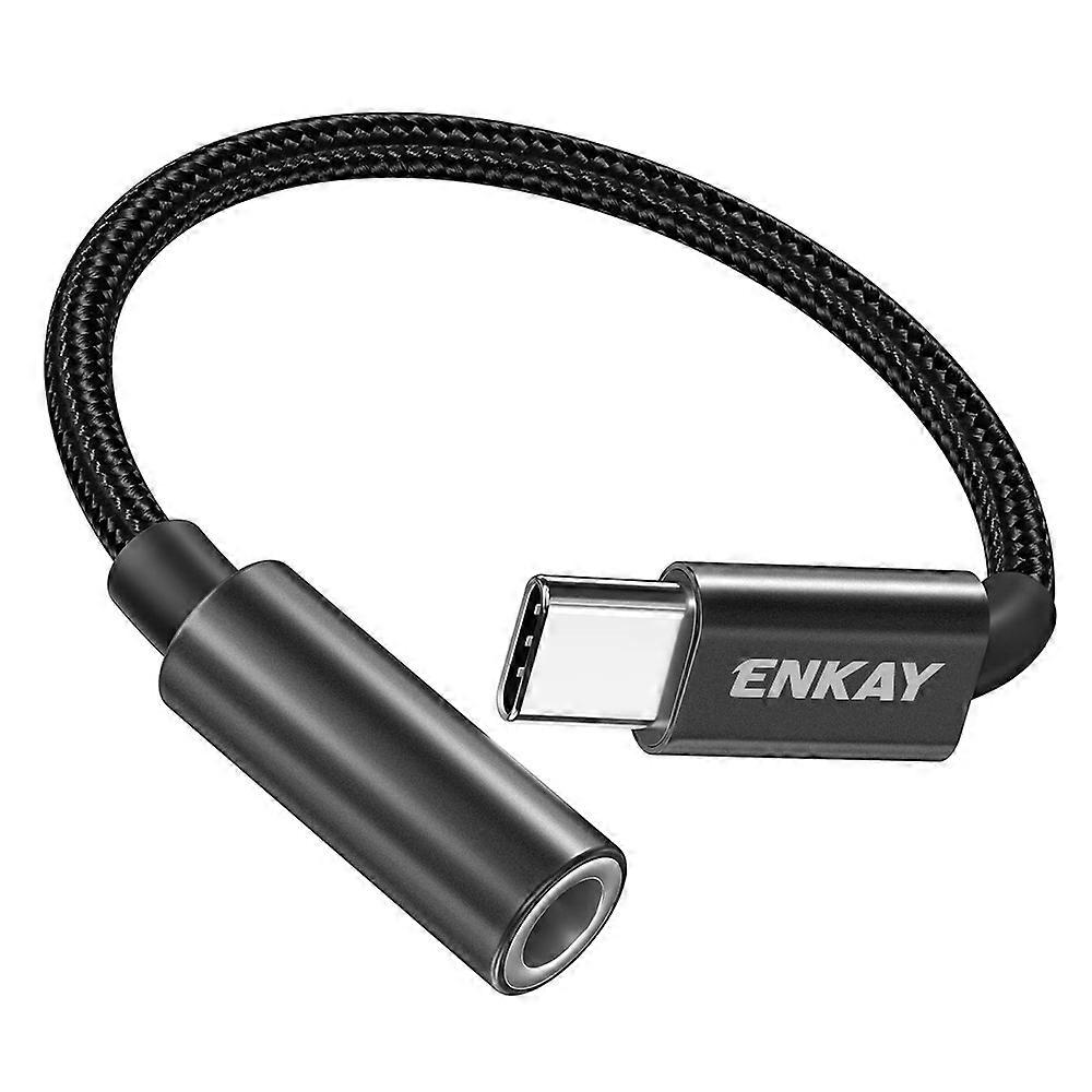 ENKAY USB-C / Type-C to 3.5mm Nylon Braided Aux Adapter Digital Decoding Audio Cable