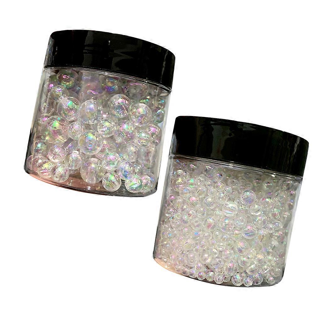 Transparent Iridescent Colored Miniature Water Droplet Bubble Beads Resin Crafts Fillers Supplies for DIY Resin Mold Multicolor