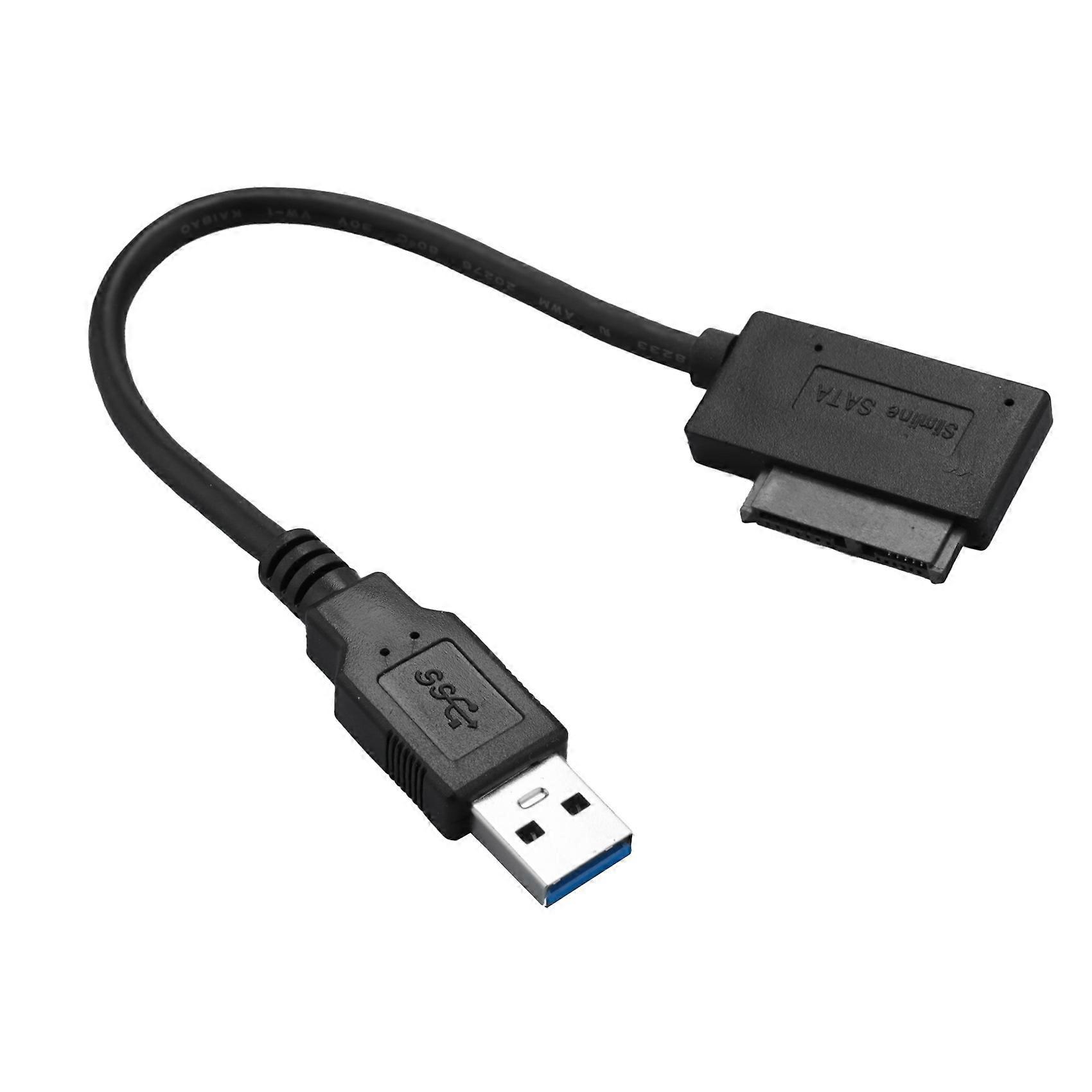 USB 3.0 to 7+6 13Pin Slimline SATA Laptop CD/DVD Adapter Cable