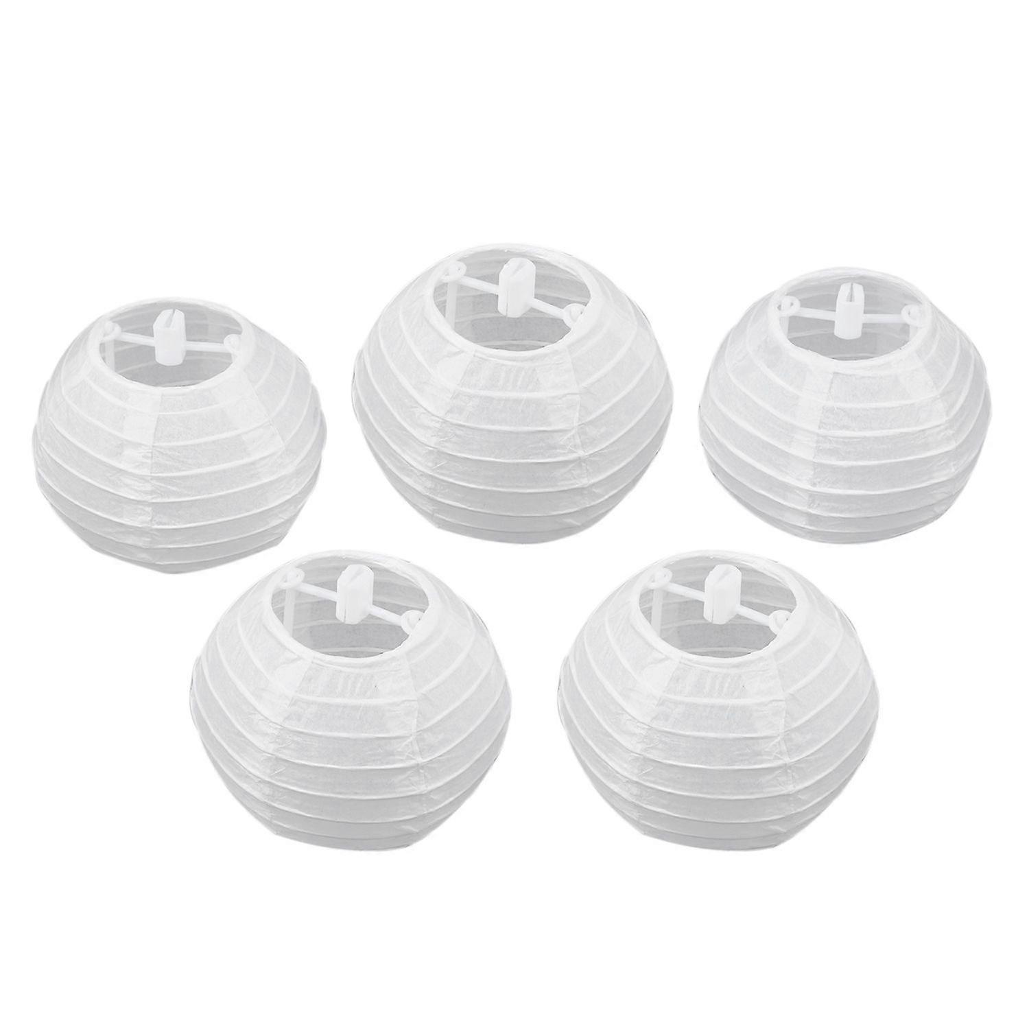 5pcs 4 inch 10cm Round Paper Lantern for decor(white)