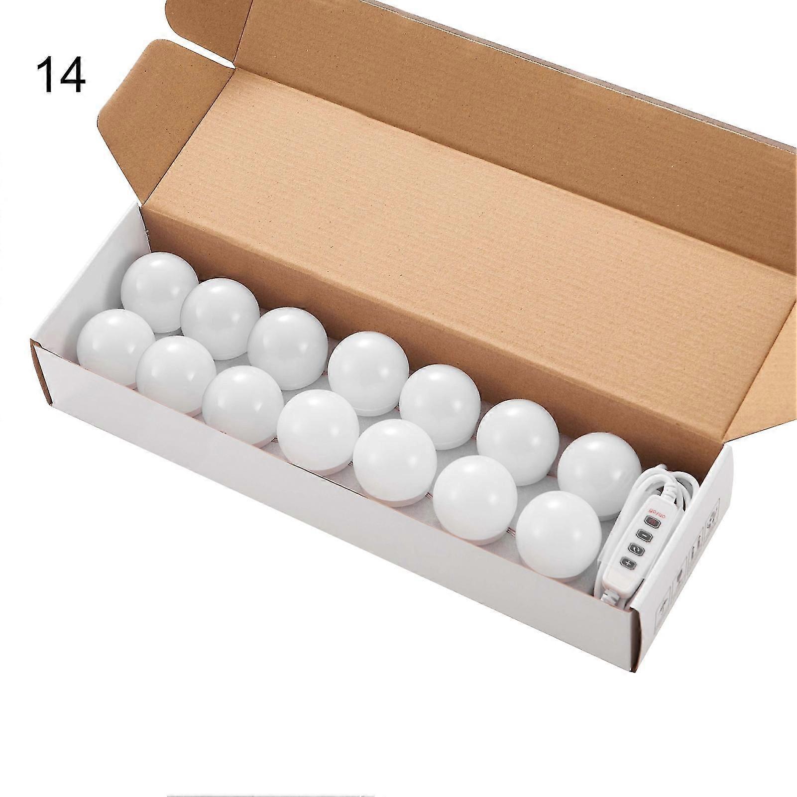 1 Set Self-adhesive Makeup Light Uniform Light Abs 9 Levels Brightness Diy Led Vanity Mirror Fill Lamp For Home Size 14