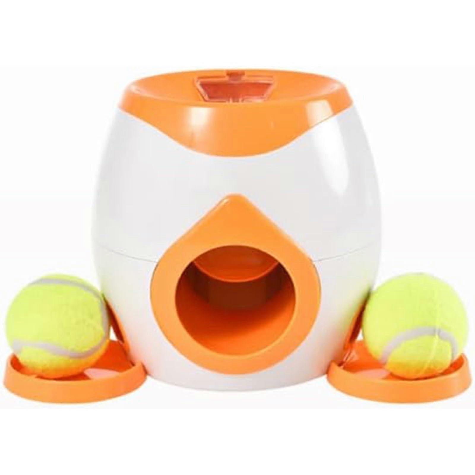 2025 Automatic Dog Ball Thrower Launcher for Small and Medium Dogs, Interactive Fetch Machine with 10-30ft Distance, Orange
