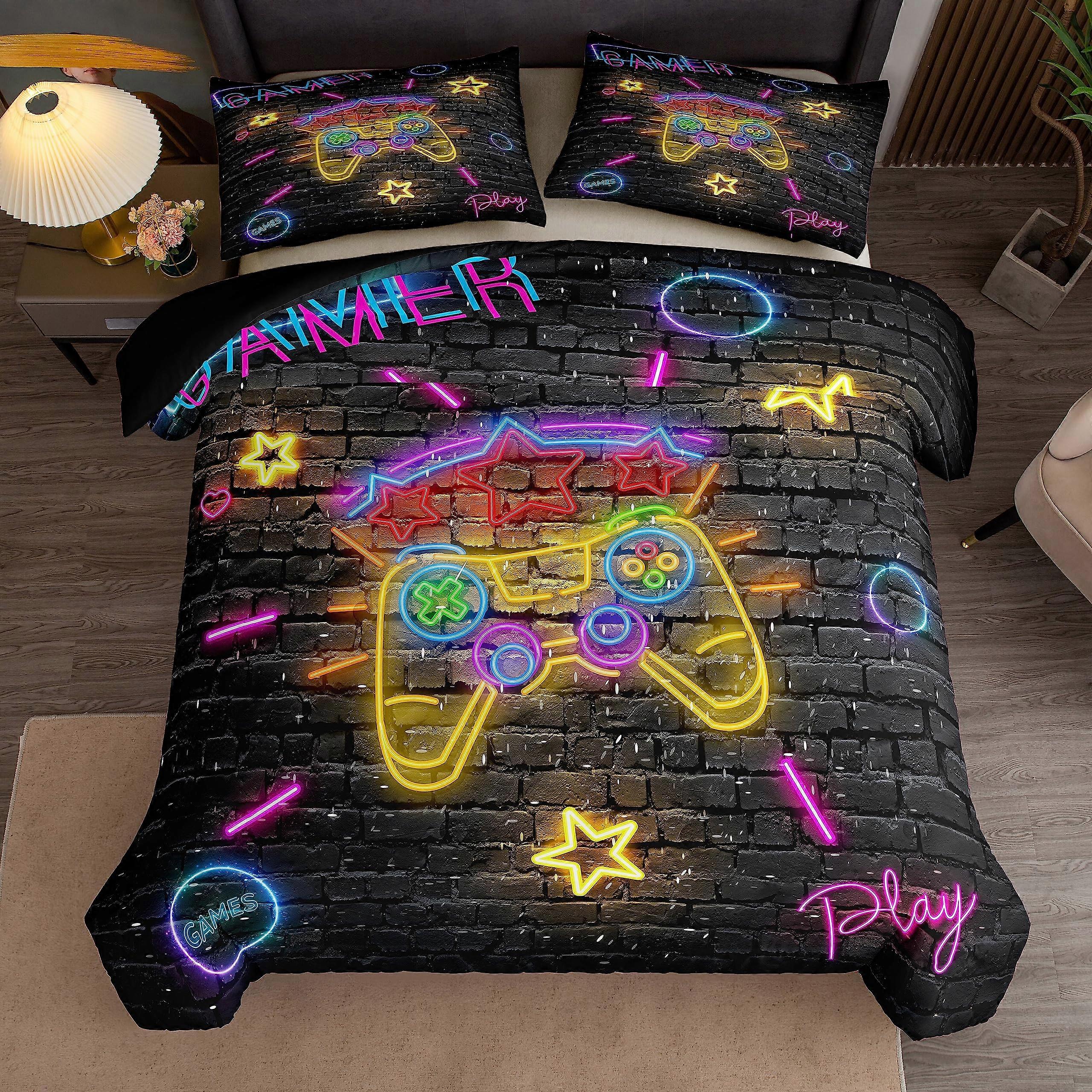 5 Piece Bedding Sets for Gaming Kids  Queen Size