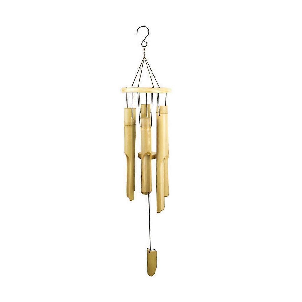 Natural Bamboo Tube Multi Tubes Wind Chimes for Outside Decoration Tuned Elegant Chimes Decor Soothing Melodic Deep Tone 32in