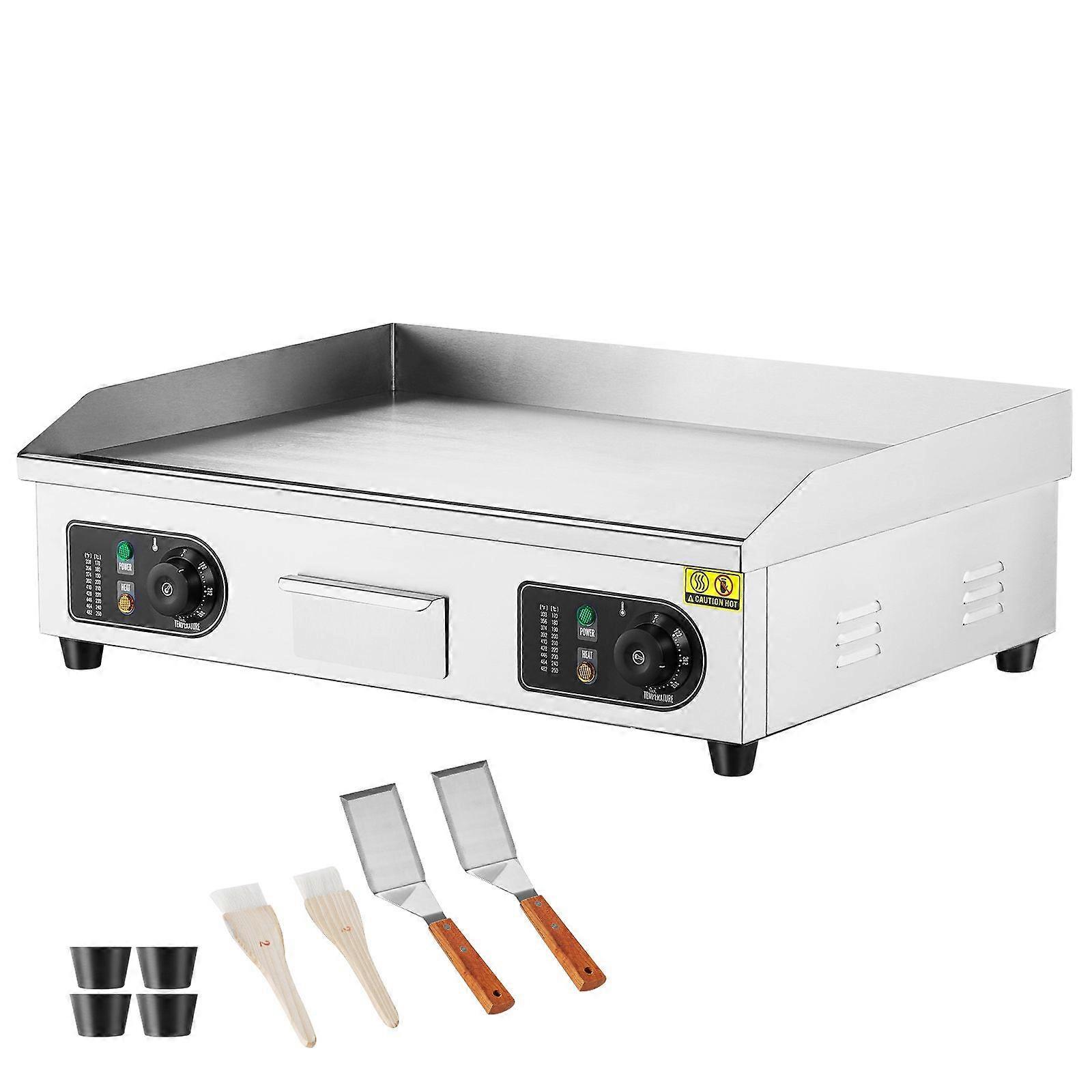 Εμπορική ηλεκτρική σχάρα, 4000W Countertop Flat Top Grill, 122-572 ρυθμιζόμενη θερμοκρασία, 25.98 x 15.75 x 0.39in ψησταριά
