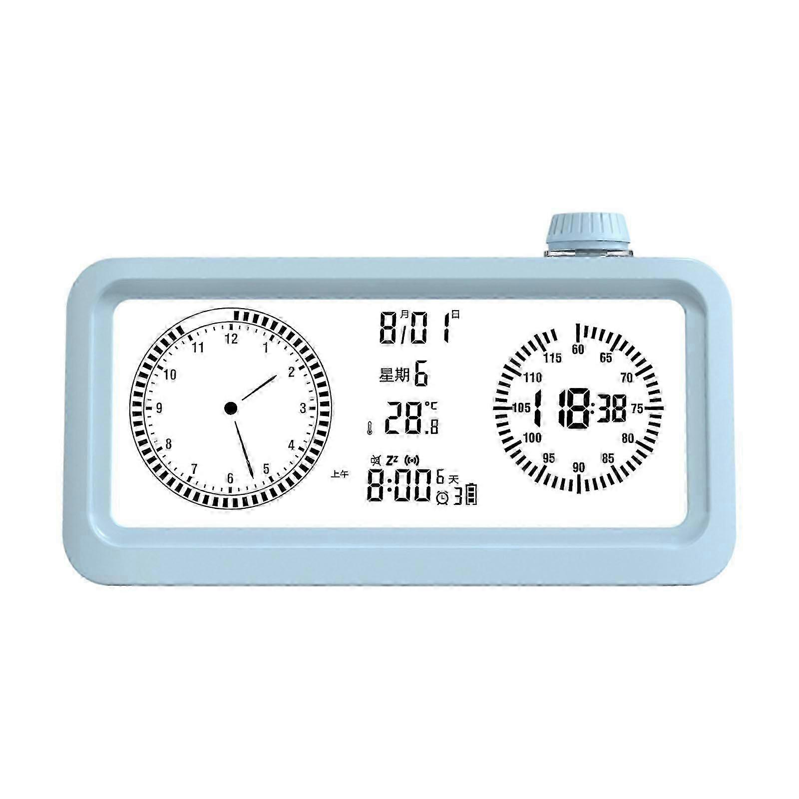 Digital Alarm Clock Portable Versatile Timer Clock for Office Home Dormitory White