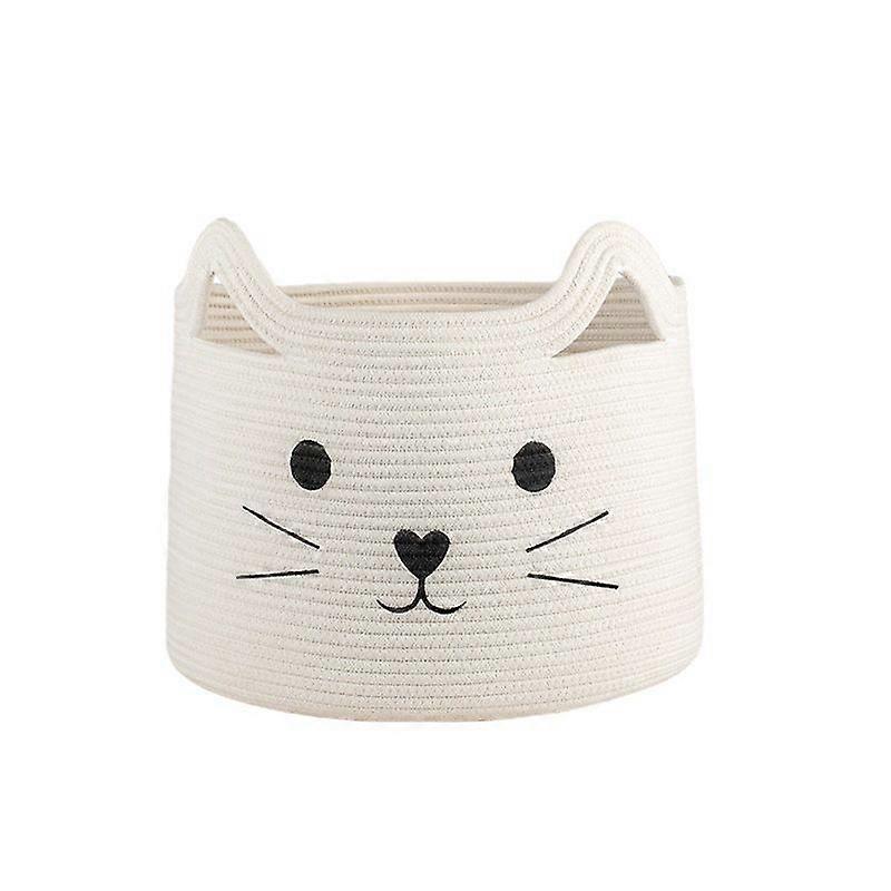 1 piece woven storage basket white