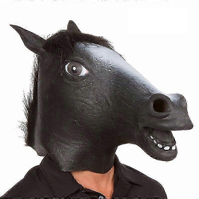 Horse Mask Dress Up Horse Head Latex Masks For Adults Masquerade-MXBC