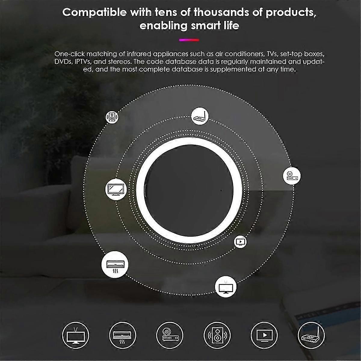 Aodai Télécommande WiFi IR pour Smart Home TV DVD AUD Climatisation La commande vocale fonctionne av