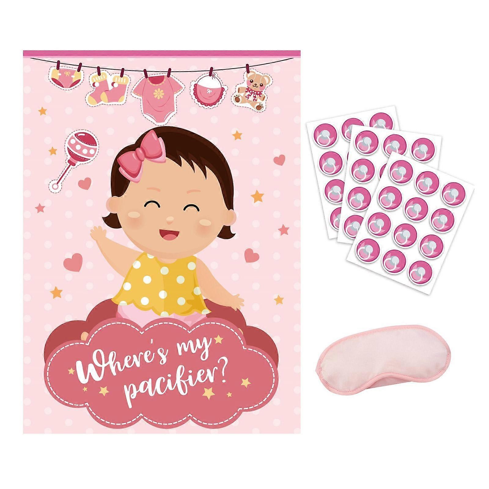 Party Game for Kids Pin The Horns with Colorful Stickers and Blindfolds Handmade Children Birthday Party Decorations