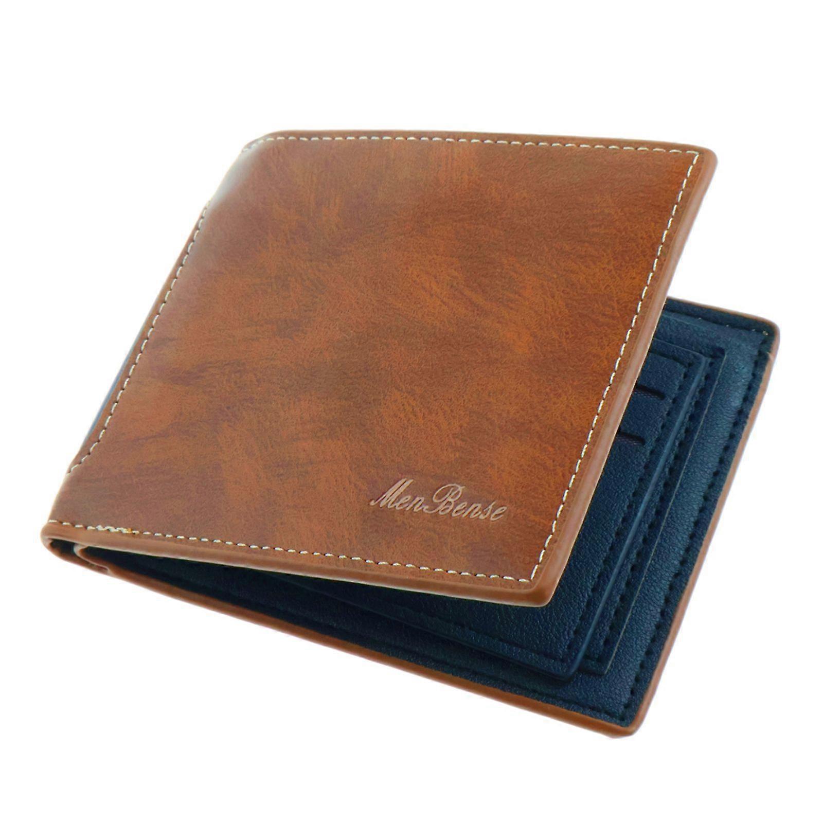 1pcs Leather Wallet - Shallow Coffee