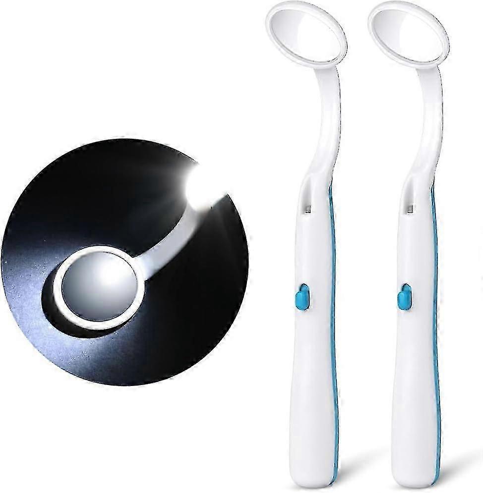 Οδοντιατρικός καθρέφτης Anti-fog, 2Pcs οδοντιατρικοί καθρέφτες με φως, καθρέφτης δοντιών για στοματική φροντίδα στόματος, εργαλείο φροντίδας στόματος οδοντιάτρου