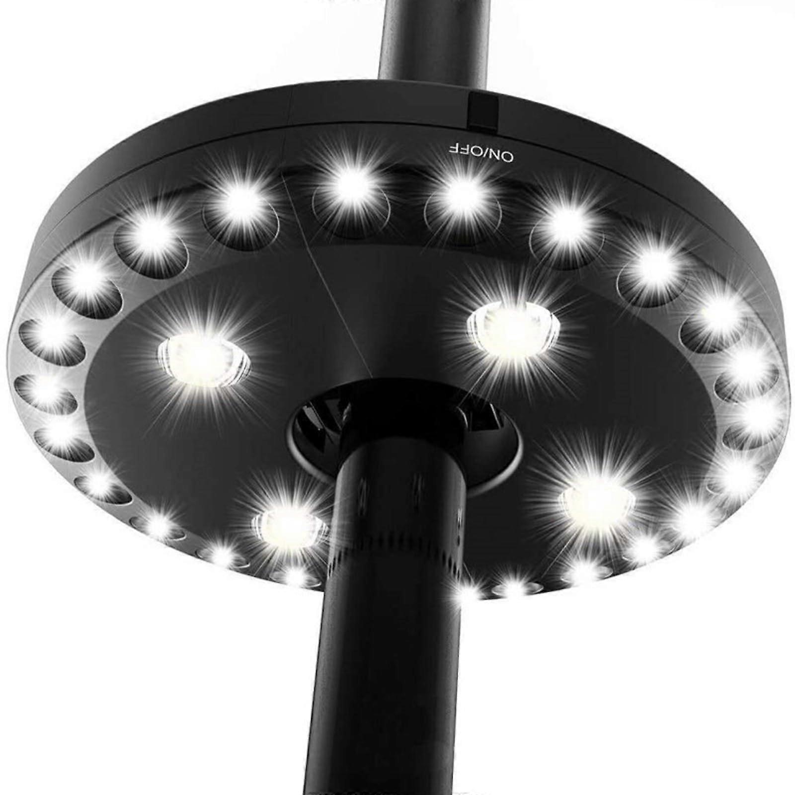 28 LEDs Patio Umbrella Light with 4 x AA Battery Operation, Waterproof Umbrella Pole Light for Camping and Outdoor Tents