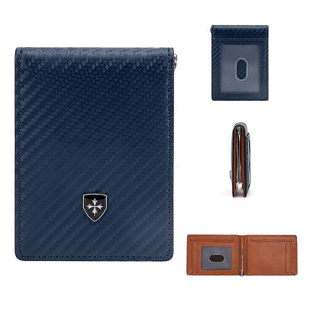 BAELLERRY K9307 Minimalist RFID Blocking Men Wallet with Multiple Card Slots and Money Clip