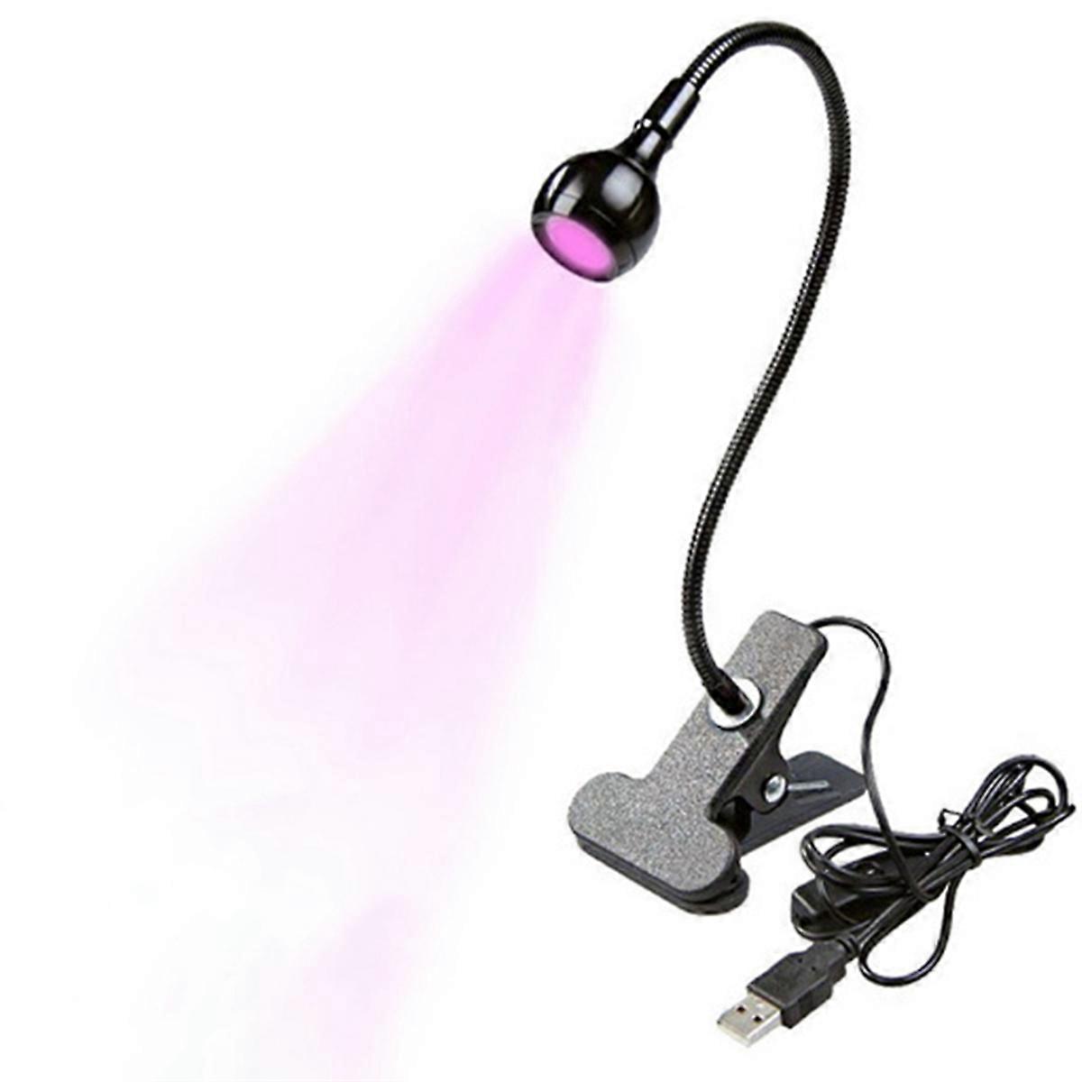 UV LED Nail Lamp for Nails with Securing Clip Rotatable Light, Black