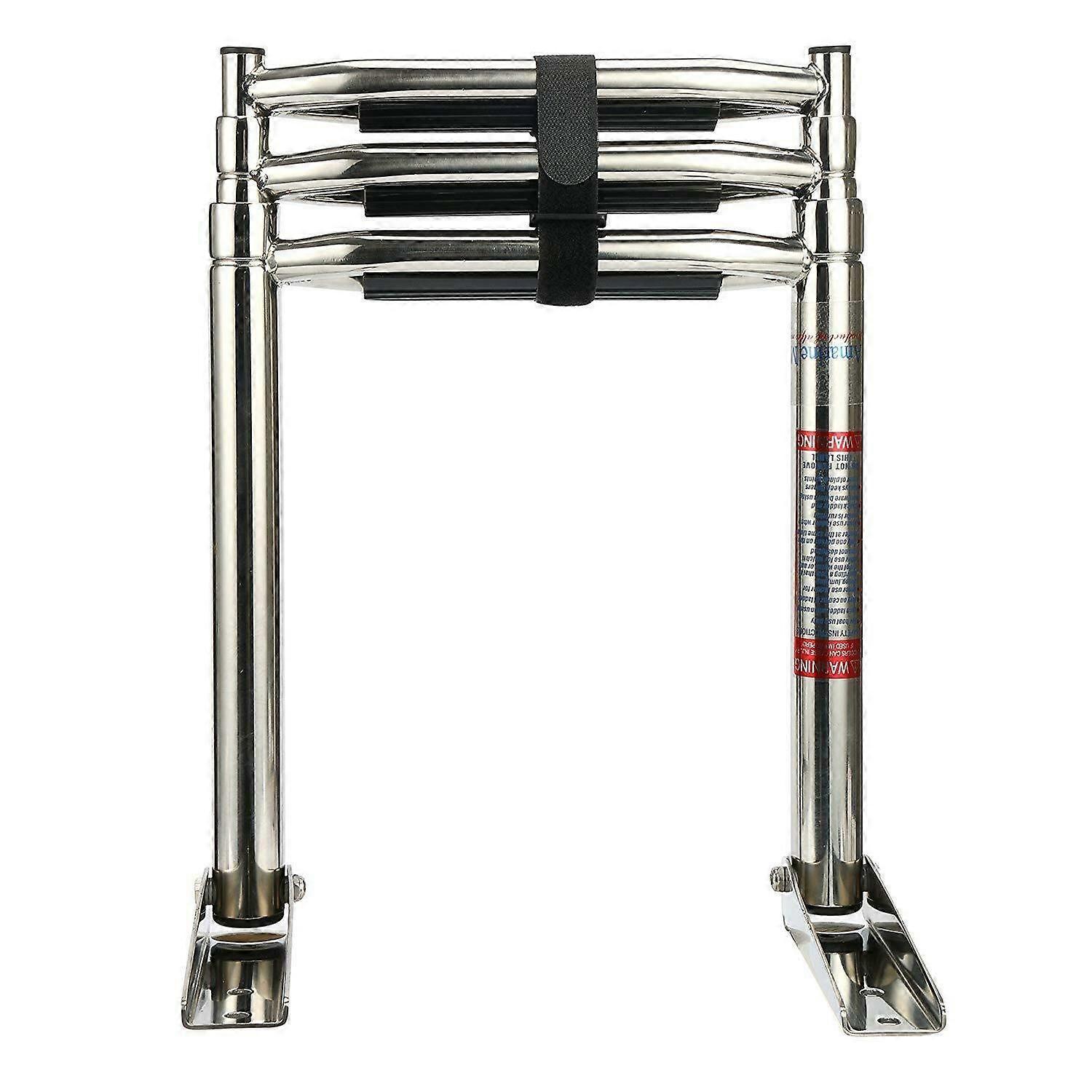 Boat Ladder, 3 Step Stainless Steel Telescoping Ladder with Wide Steps for Boats and Watercraft Access