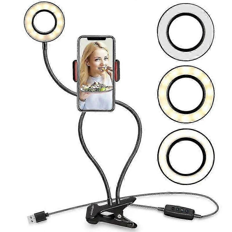 New Mobile Phone Live Broadcast With Fill Light Bracket Led Live Phone Holder Chasing