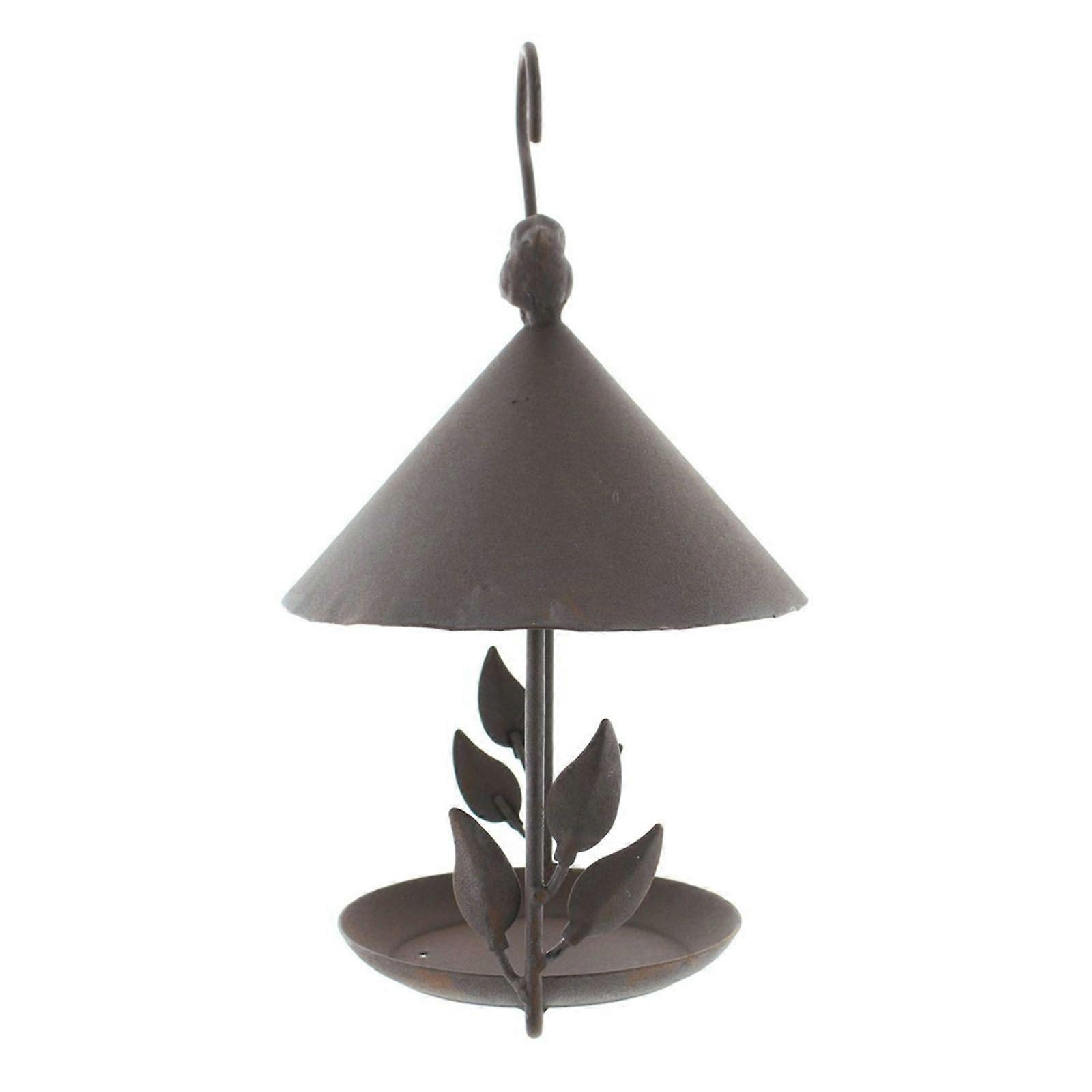 2023 New Upgrade Durable Iron Bird Feeder with Sloping Roof and Large Capacity - Perfect for Feeding Birds from All Angles