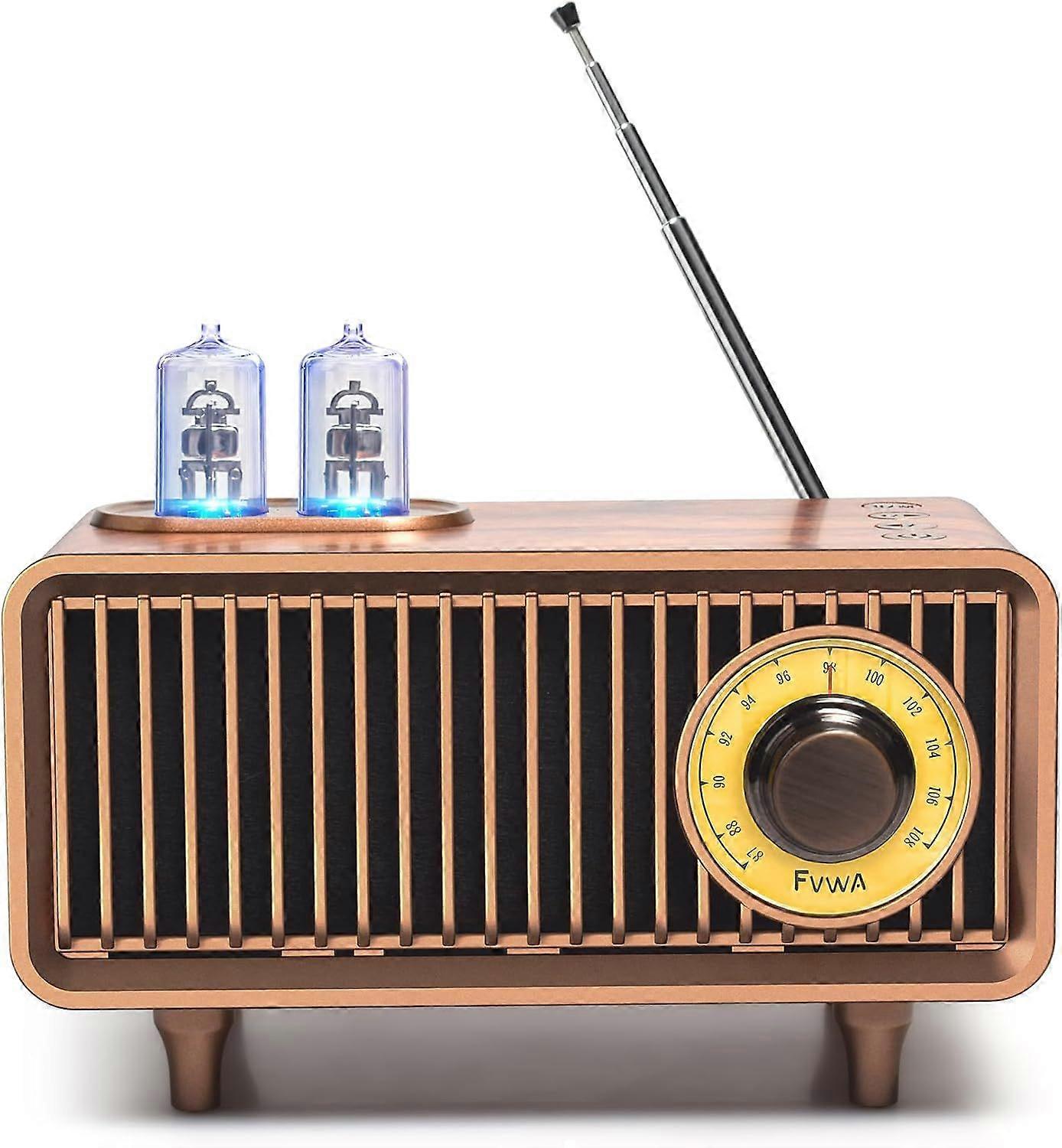 pcs Portable Radio Retro Bluetooth Speakers in Vintage Classic Design Super Bass Subwoofer with FM Radio Audio Input Jack, Suitable for Home and Offic