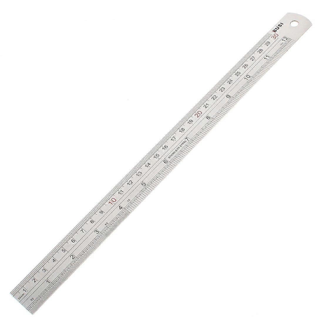 Stainless Steel Ruler 30cm 12 Inch Metric Straight Measuring Tool for Precision Measurements