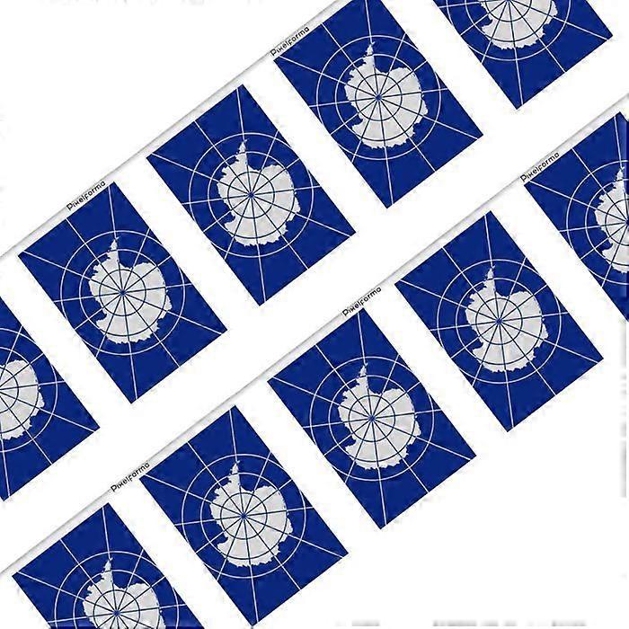 Garland – Flag of Antarctica – 14 x 21 cm – Polyester – To hang – 50 pieces