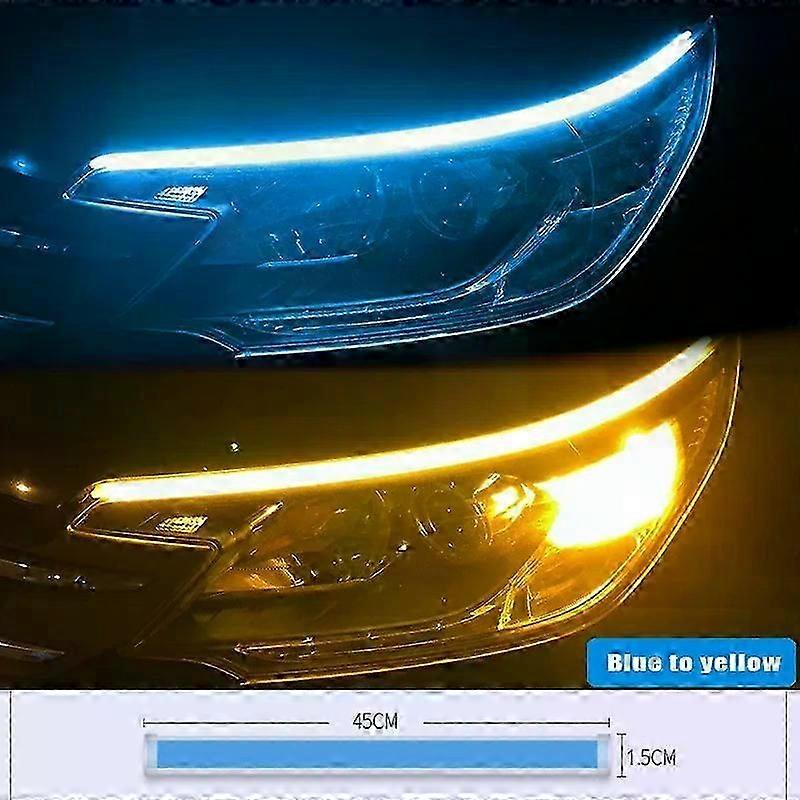 Motorcycle Turn Signal Lamp Led Daytime Running Lights Tail Light Drl Waterproof Decoration Strip Motor Brake Flowing Light