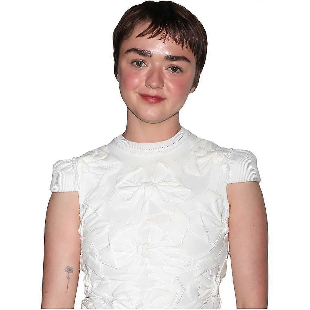 Maisie Williams (vit klänning) halvkropp kompis utskärning
