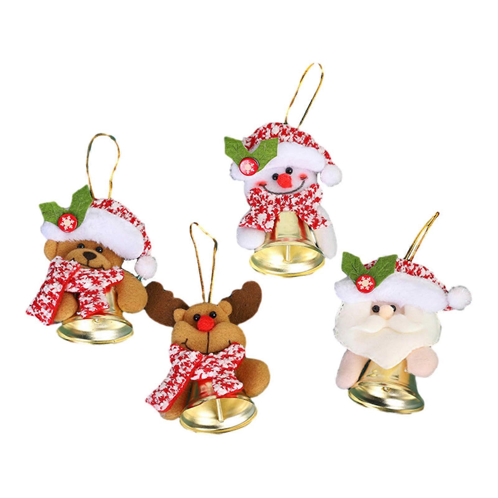 الكرتون جلجل أجراس عيد الميلاد الرجل العجوز زخرفة الجرس المعدني للمنزل حزب شجرة قلادة الديكور