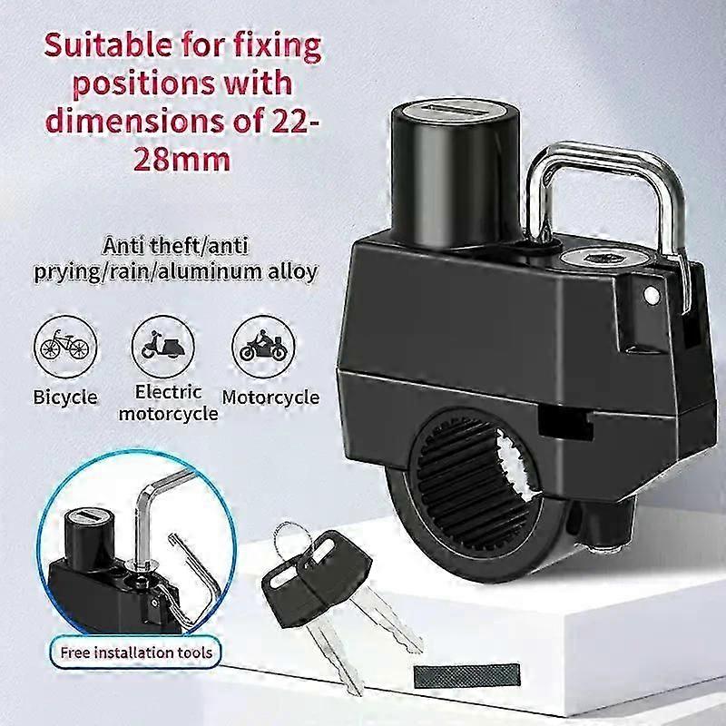 22-28mmユニバーサルオートバイヘルメットパイプクランプフックロック自転車用Casco Moto Scooterslバイク盗難防止南京錠固定リング