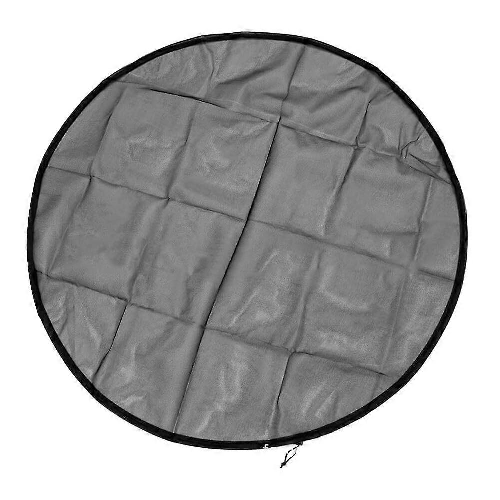 Rain Barrel Mesh Cover with Drawstring, Adjustable Net for Outdoor Rainwater Collection, Garden, Patio, 120cm Black