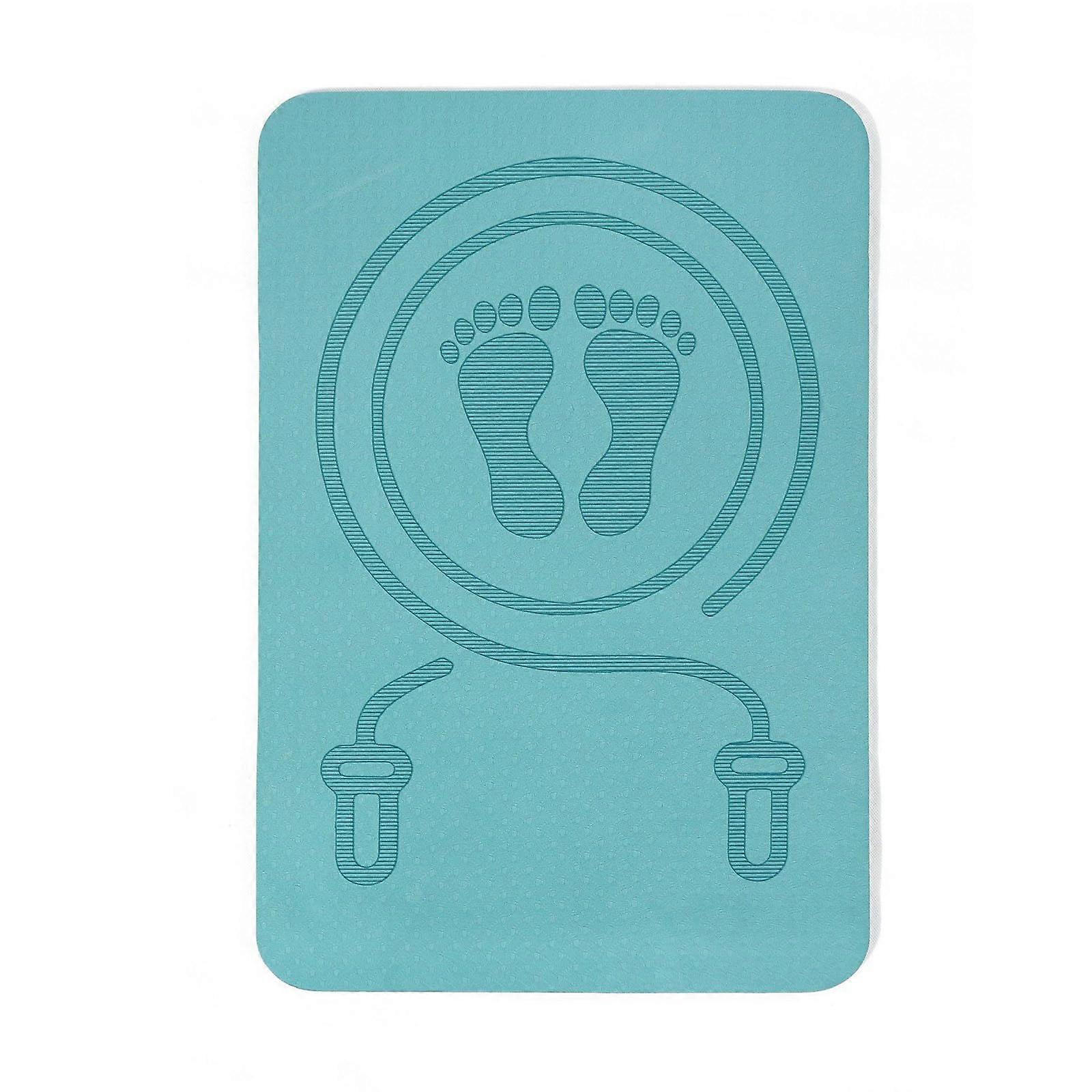 Household Jumping Buffer Pad Thick Non-Slip Exercise Mat 72” for Skipping Rope Fitness Equipment Blue