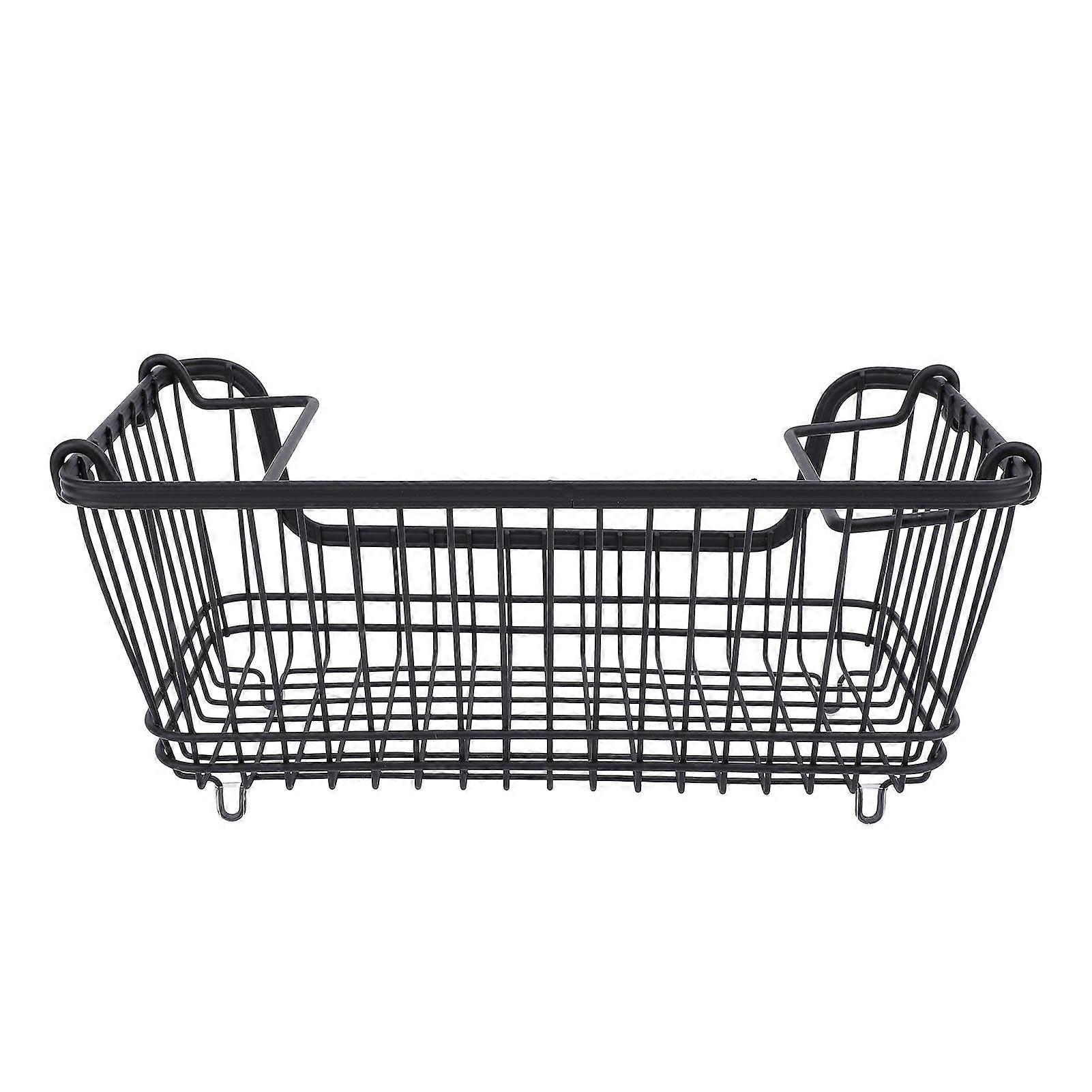 Freezer Basket Stackable Open Front Wire Storage Bin with Foldable Handle for Vegetable Fruit Snack 