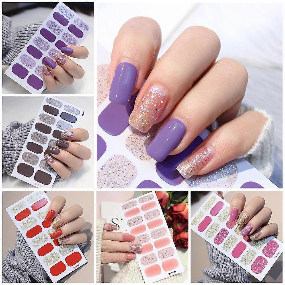 LT-136(O)$ Simple gradient color nail stickers Spring and summer series nail stickers 16 small stickers