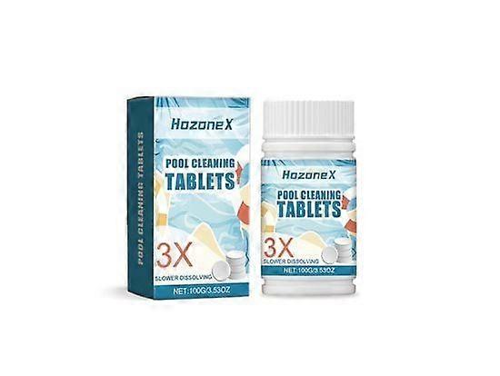 Pool Cleaning Tablet, 100g Cleaning Tablets for Pool, Chlorine Tablets for Swimming Pool and Spas, Chlorine Tablets for Hot Tub, Multifunctional Clear