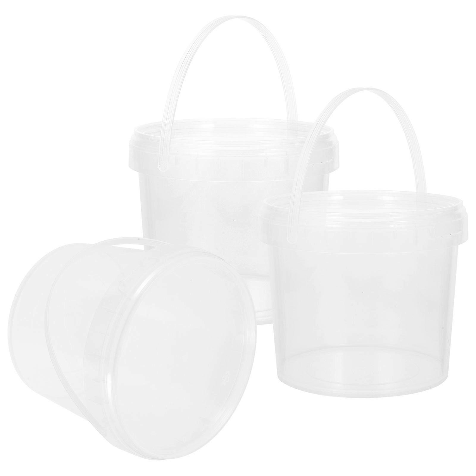 Ice Cream Container, Sturdy Food-grade Bucket with Handle for Versatile Storage