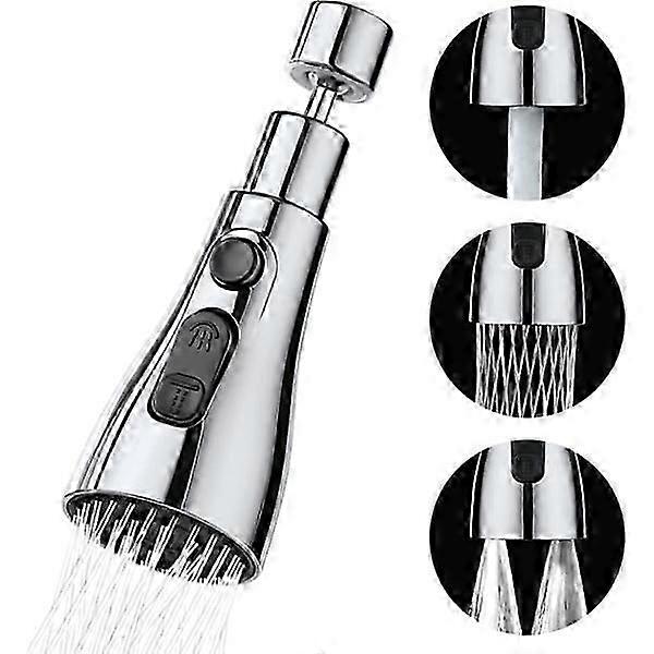 Nozzle for faucet - 360 rotatable kitchen faucet silver gray