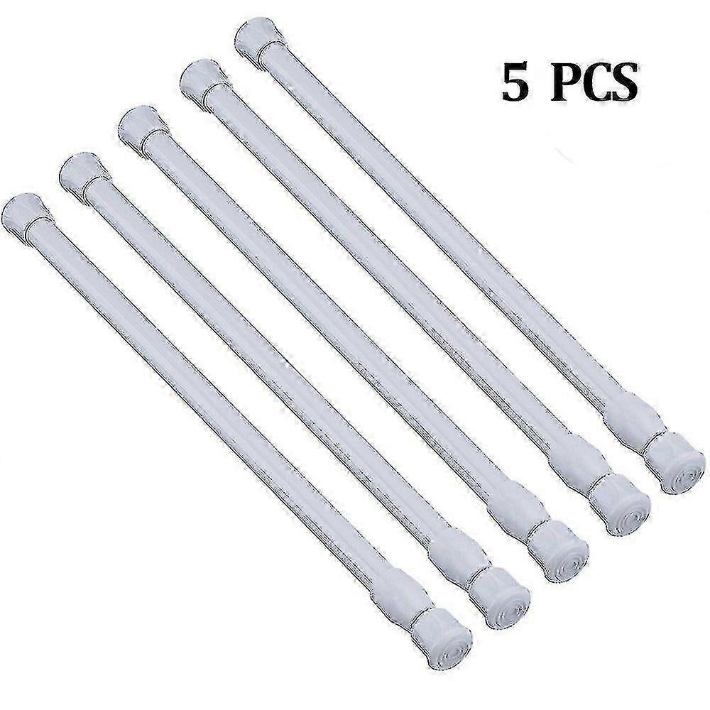 Adjustable Telescopic Curtain Rod 40-70cm 5-Pack, Extendable Multi-Purpose Window Rail