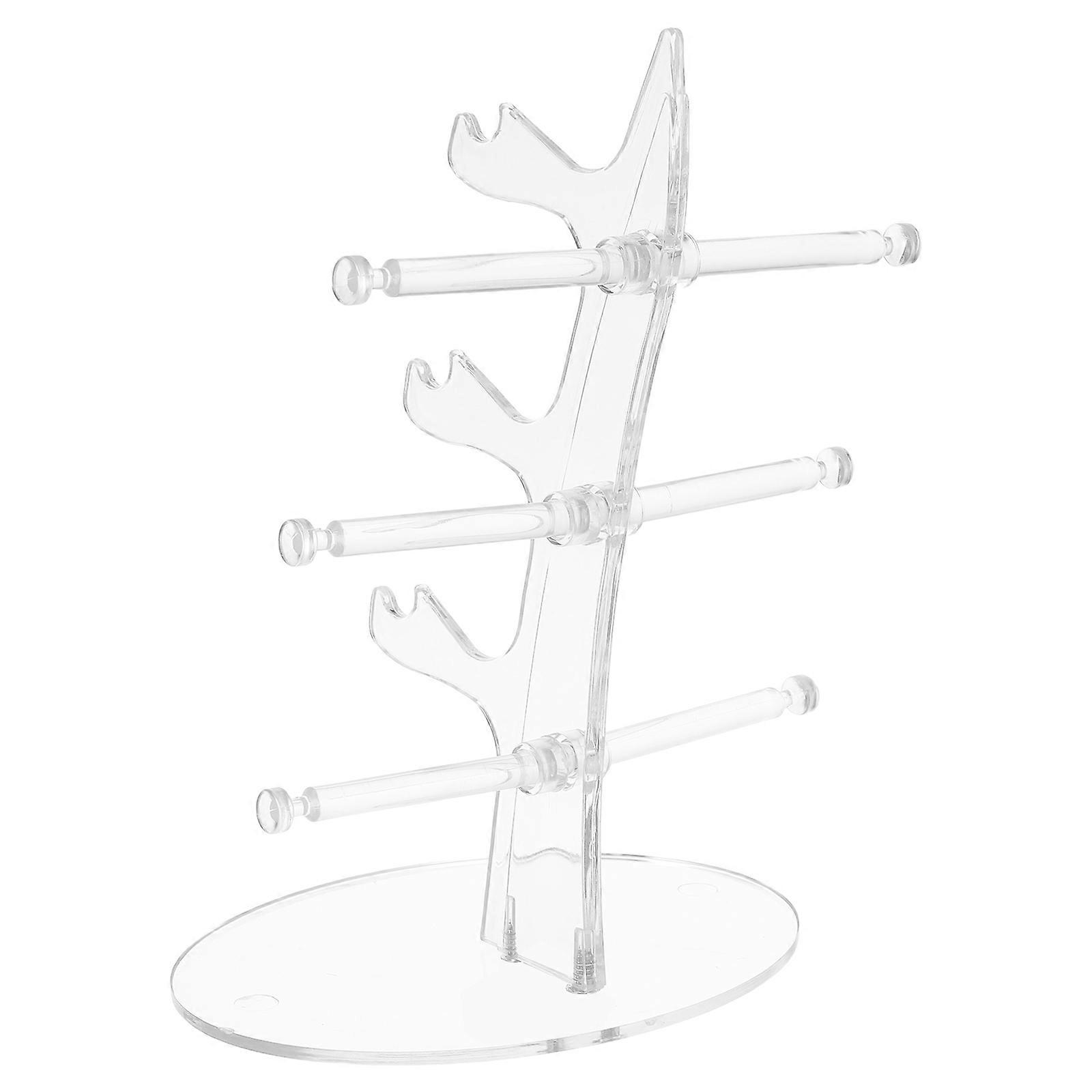 Sailboat Shape Transparent Eyeglasses Display Rack Sunglasses Holder Multifunctional Sturdy Desktop Organizer for Home and Shop Storage