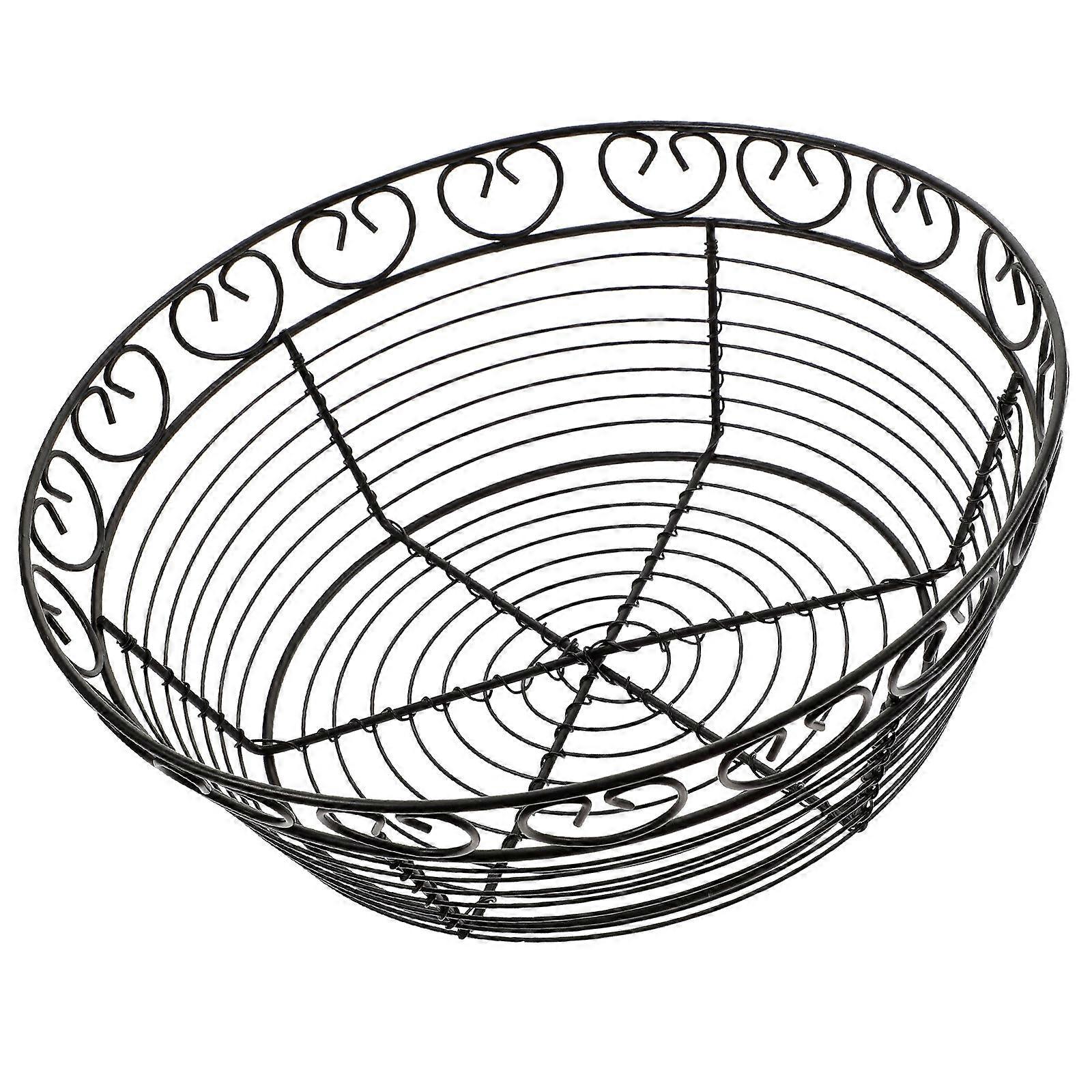 Wire Bread Basket Multi Purpose Iron Holder for Fruits, Vegetables & Sundries – Stylish Modern Design for Kitchen & Home Storage